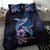 Hawaiian Whales Love Couple Bedding Set Hibiscus and Kakau Art Tattoo Night Sky Vibe