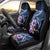 Hawaiian Whales Love Couple Car Seat Cover Hibiscus and Kakau Art Tattoo Night Sky Vibe