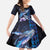 Hawaiian Whales Love Couple Family Matching Mermaid Dress and Hawaiian Shirt Hibiscus and Kakau Art Tattoo Night Sky Vibe