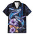 Hawaiian Whales Love Couple Family Matching Mermaid Dress and Hawaiian Shirt Hibiscus and Kakau Art Tattoo Night Sky Vibe