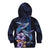 Hawaiian Whales Love Couple Kid Hoodie Hibiscus and Kakau Art Tattoo Night Sky Vibe