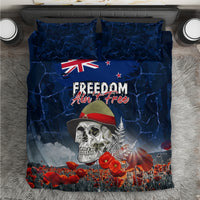 New Zealand ANZAC Day Bedding Set Freedom Ain't Free LT05 Blue - Polynesian Pride