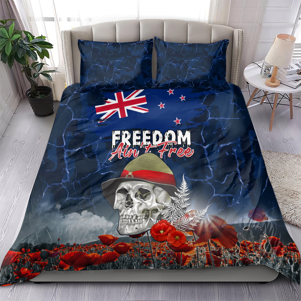 New Zealand ANZAC Day Bedding Set Freedom Ain't Free LT05 - Polynesian Pride