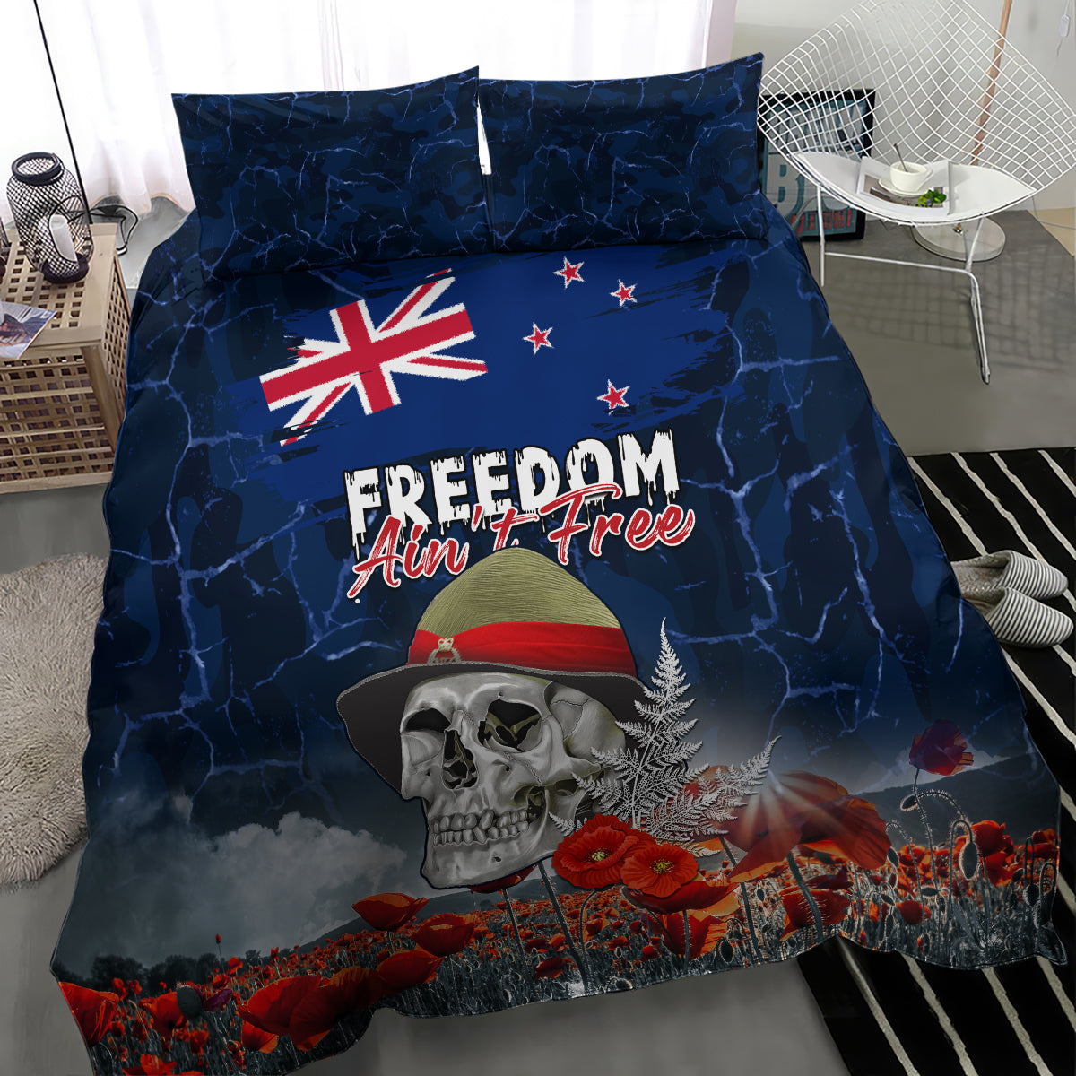 New Zealand ANZAC Day Bedding Set Freedom Ain't Free LT05 - Polynesian Pride