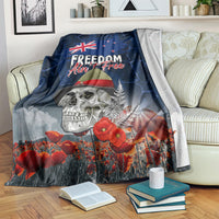 New Zealand ANZAC Day Blanket Freedom Ain't Free LT05 Blue - Polynesian Pride