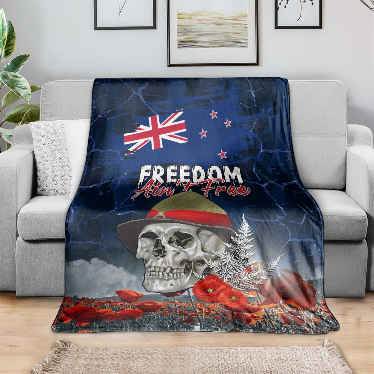 New Zealand ANZAC Day Blanket Freedom Ain't Free LT05 - Polynesian Pride