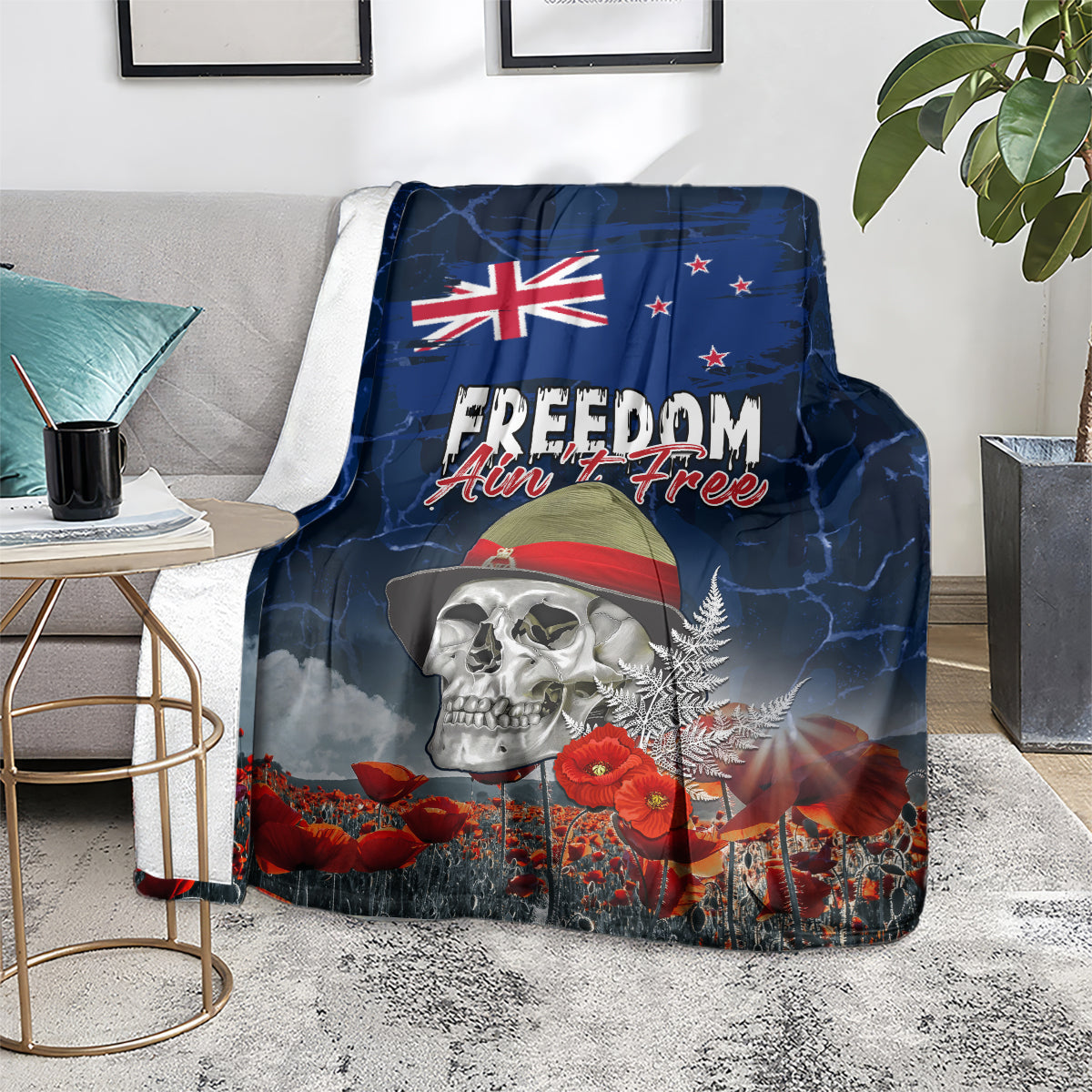 New Zealand ANZAC Day Blanket Freedom Ain't Free LT05 - Polynesian Pride