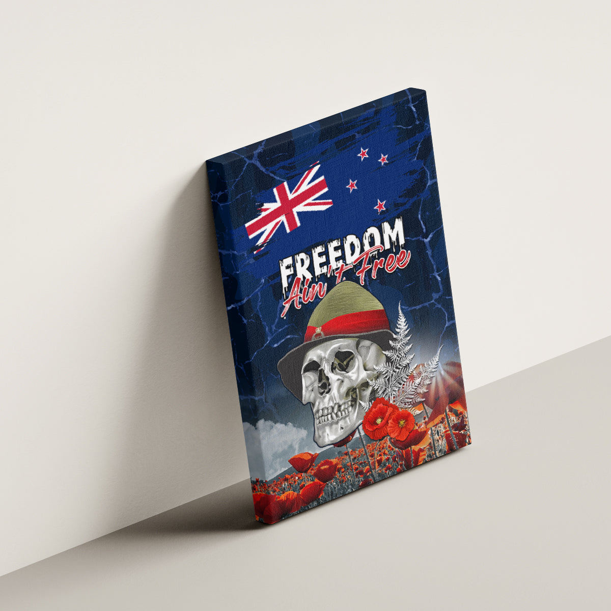 New Zealand ANZAC Day Canvas Wall Art Freedom Ain't Free LT05 - Polynesian Pride