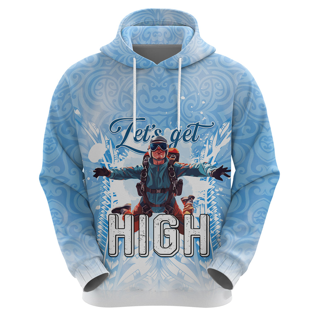 New Zealand Sky Diving Hoodie Lets Get High LT05 - Polynesian Pride