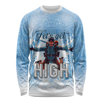 New Zealand Sky Diving Long Sleeve Shirt Lets Get High LT05 Unisex Blue - Polynesian Pride