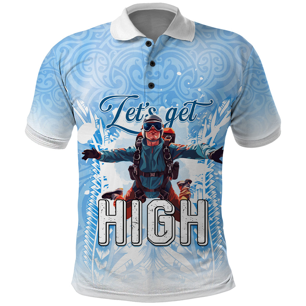 New Zealand Sky Diving Polo Shirt Lets Get High