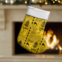 Papua New Guinea Heritage Motif Christmas Stocking Yellow Version