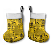 Papua New Guinea Heritage Motif Christmas Stocking Yellow Version
