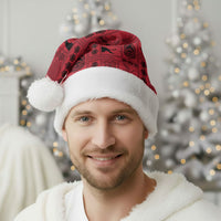 Papua New Guinea Heritage Motif Christmas Santa Hat Red Version
