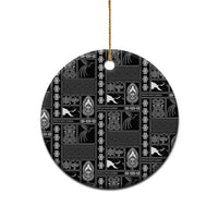 Papua New Guinea Heritage Motif Ceramic Ornament Black Version LT05 - Polynesian Pride