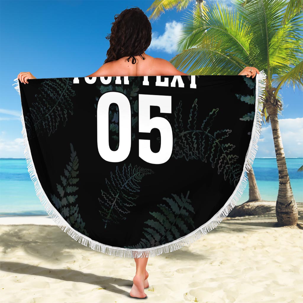 Custom New Zealand Fern Women Rugby Beach Blanket Maori Pattern LT05 - Polynesian Pride