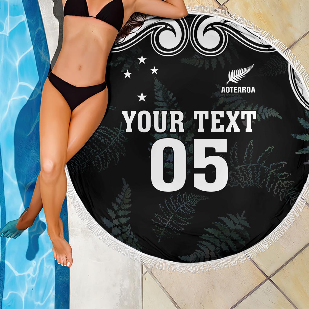 Custom New Zealand Fern Women Rugby Beach Blanket Maori Pattern LT05 - Polynesian Pride