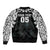 Custom New Zealand Fern Women Rugby Bomber Jacket Maori Pattern