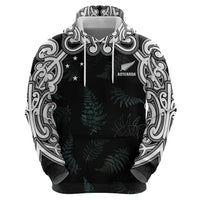 Custom New Zealand Fern Women Rugby Hoodie Maori Pattern LT05 - Polynesian Pride