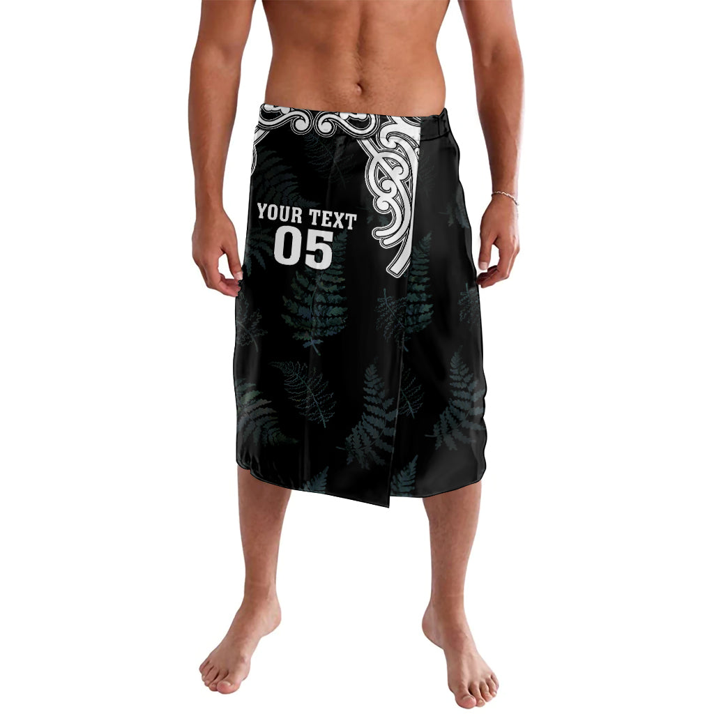 Custom New Zealand Fern Women Rugby Lavalava Maori Pattern LT05 Black - Polynesian Pride