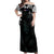 Custom New Zealand Fern Women Rugby Off Shoulder Maxi Dress Maori Pattern