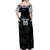 Custom New Zealand Fern Women Rugby Off Shoulder Maxi Dress Maori Pattern