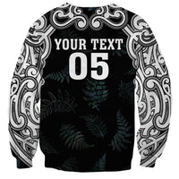Custom New Zealand Fern Women Rugby Sweatshirt Maori Pattern LT05 - Polynesian Pride