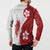 Samoa Teuila 2024 Button Sweatshirt Samoan Siapo Pattern Red Version