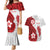 Samoa Teuila 2024 Couples Matching Mermaid Dress and Hawaiian Shirt Samoan Siapo Pattern Red Version