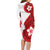 Samoa Teuila 2024 Family Matching Long Sleeve Bodycon Dress and Hawaiian Shirt Samoan Siapo Pattern Red Version