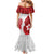 Samoa Teuila 2024 Family Matching Mermaid Dress and Hawaiian Shirt Samoan Siapo Pattern Red Version