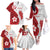 Samoa Teuila 2024 Family Matching Off The Shoulder Long Sleeve Dress and Hawaiian Shirt Samoan Siapo Pattern Red Version