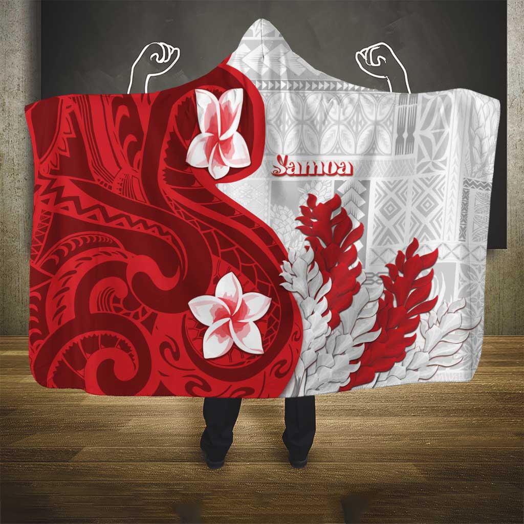 Samoa Teuila 2024 Hooded Blanket Samoan Siapo Pattern Red Version LT05 - Polynesian Pride