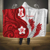 Samoa Teuila 2024 Hooded Blanket Samoan Siapo Pattern Red Version LT05 - Polynesian Pride
