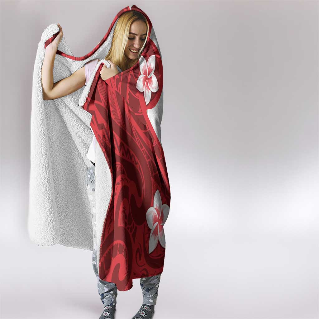 Samoa Teuila 2024 Hooded Blanket Samoan Siapo Pattern Red Version LT05 - Polynesian Pride