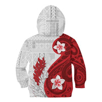 Samoa Teuila 2024 Kid Hoodie Samoan Siapo Pattern Red Version LT05 - Polynesian Pride