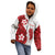 Samoa Teuila 2024 Kid Hoodie Samoan Siapo Pattern Red Version