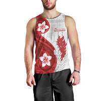 Samoa Teuila 2024 Men Tank Top Samoan Siapo Pattern Red Version LT05 - Polynesian Pride