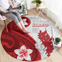 Samoa Teuila 2024 Round Carpet Samoan Siapo Pattern Red Version LT05 - Polynesian Pride