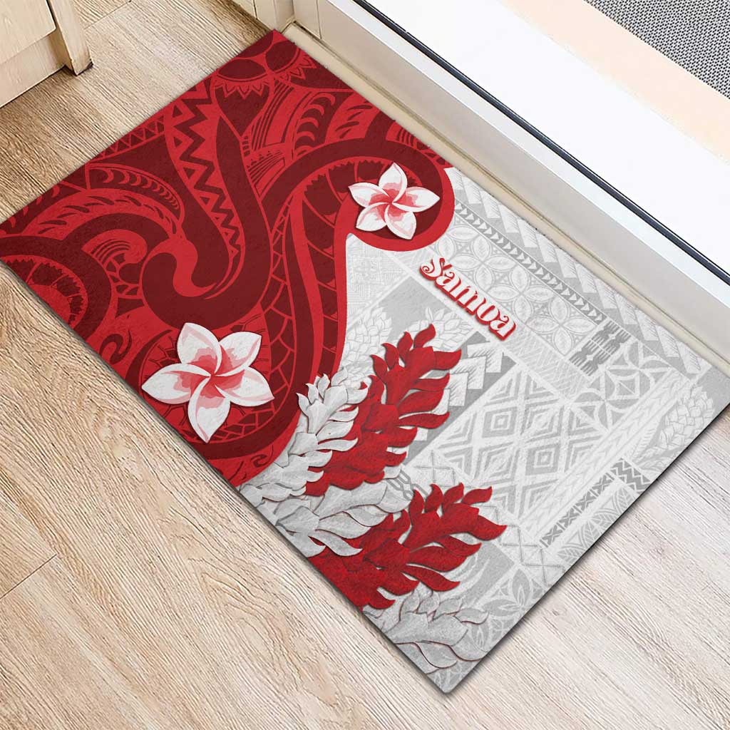 Samoa Teuila 2024 Rubber Doormat Samoan Siapo Pattern Red Version LT05 - Polynesian Pride