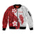 Samoa Teuila 2024 Sleeve Zip Bomber Jacket Samoan Siapo Pattern Red Version