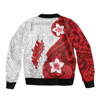 Samoa Teuila 2024 Sleeve Zip Bomber Jacket Samoan Siapo Pattern Red Version LT05 - Polynesian Pride