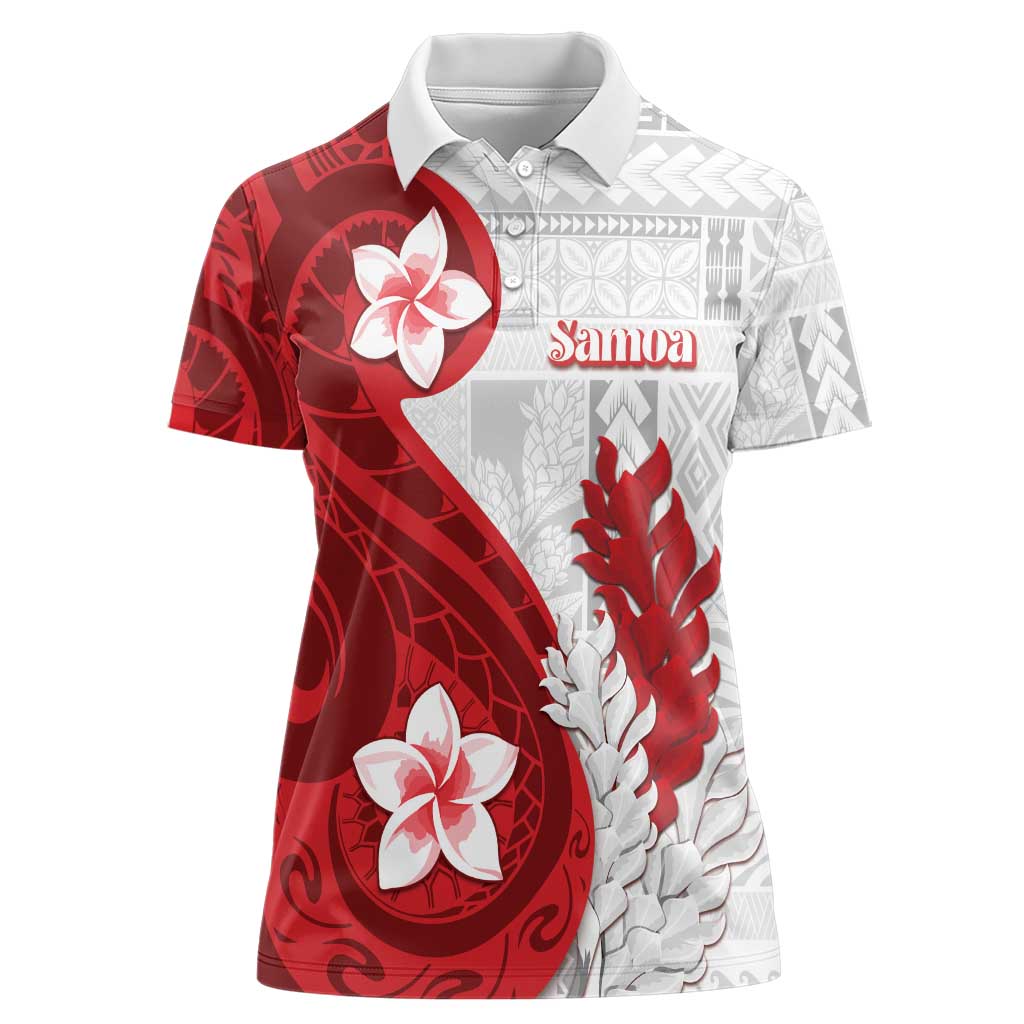 Samoa Teuila 2024 Women Polo Shirt Samoan Siapo Pattern Red Version LT05 Female Red - Polynesian Pride