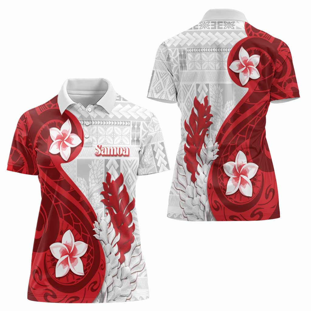 Samoa Teuila 2024 Women Polo Shirt Samoan Siapo Pattern Red Version LT05 - Polynesian Pride