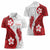 Samoa Teuila 2024 Women Polo Shirt Samoan Siapo Pattern Red Version