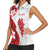 Samoa Teuila 2024 Women Sleeveless Polo Shirt Samoan Siapo Pattern Red Version