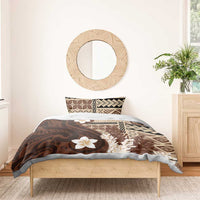 Samoa Teuila 2024 Bedding Set Samoan Siapo Pattern Brown Version LT05 - Polynesian Pride