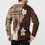 Samoa Teuila 2024 Button Sweatshirt Samoan Siapo Pattern Brown Version