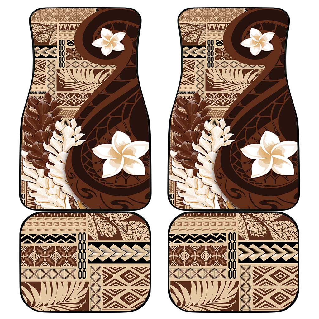 Samoa Teuila 2024 Car Mats Samoan Siapo Pattern Brown Version LT05 - Polynesian Pride