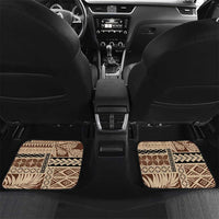 Samoa Teuila 2024 Car Mats Samoan Siapo Pattern Brown Version LT05 Set 2pcs - Back Brown - Polynesian Pride